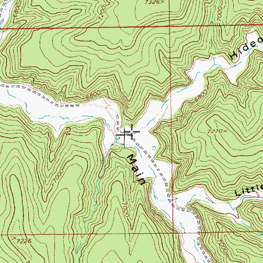 Topographic Map of Hideout Canyon, UT