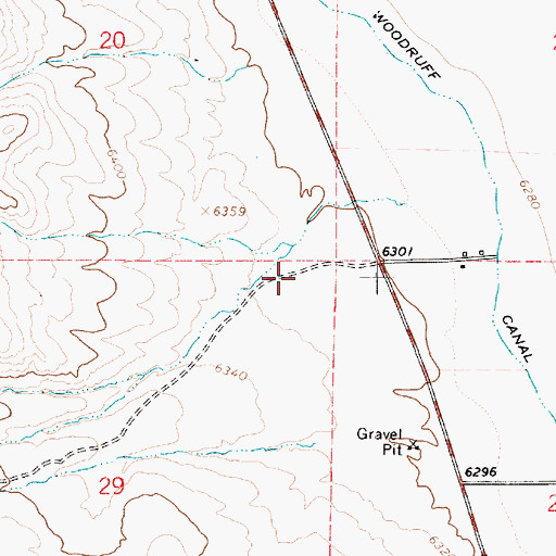 Topographic Map of Higgins Hollow, UT