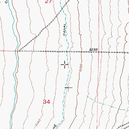 Topographic Map of High Line Canal, UT