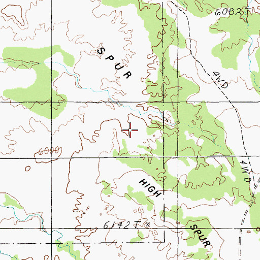 Topographic Map of High Spur, UT