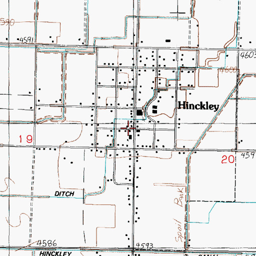Topographic Map of Hinckley, UT