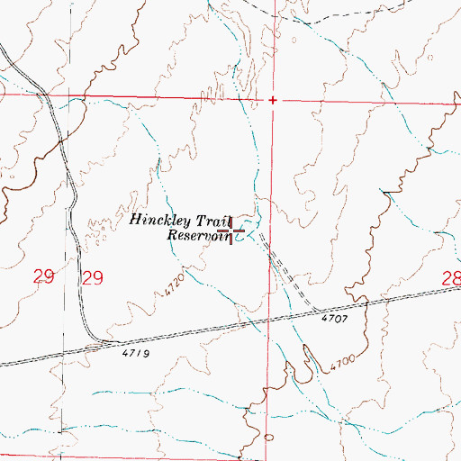 Topographic Map of Hinckley Trail Reservoir, UT
