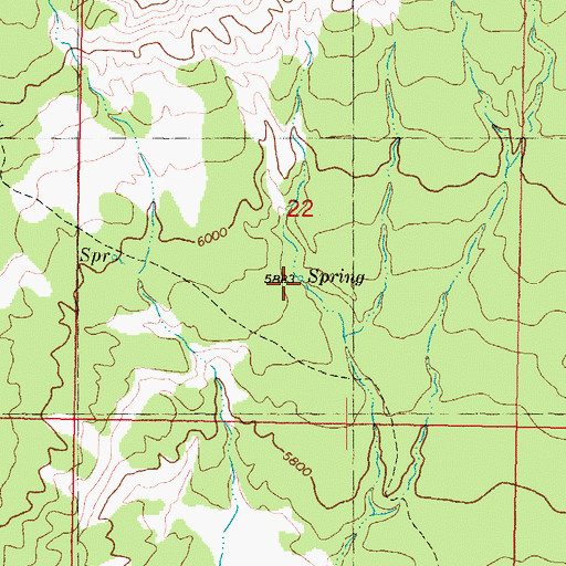 Topographic Map of Hise-Willow Spring, UT
