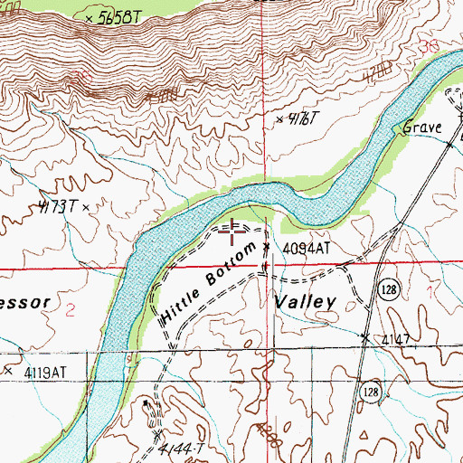 Topographic Map of Hittle Bottom, UT