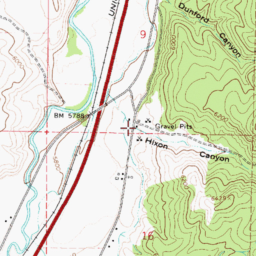 Topographic Map of Hixon Canyon, UT