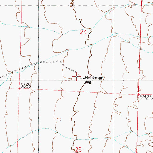 Topographic Map of Hockman Well, UT