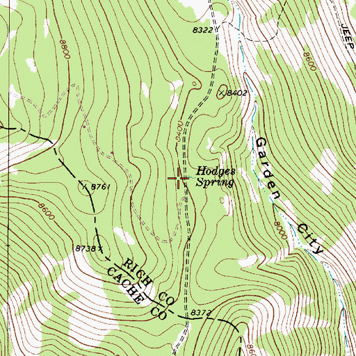 Topographic Map of Hodges Spring, UT