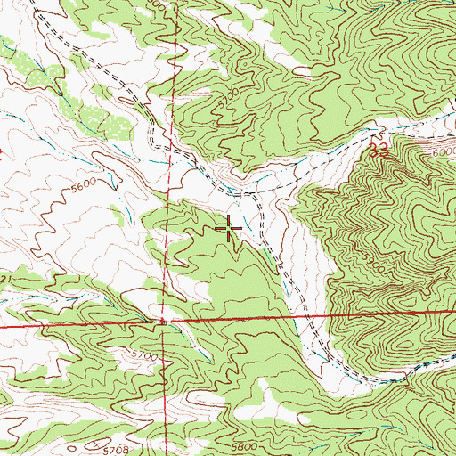 Topographic Map of Hogans Alley, UT