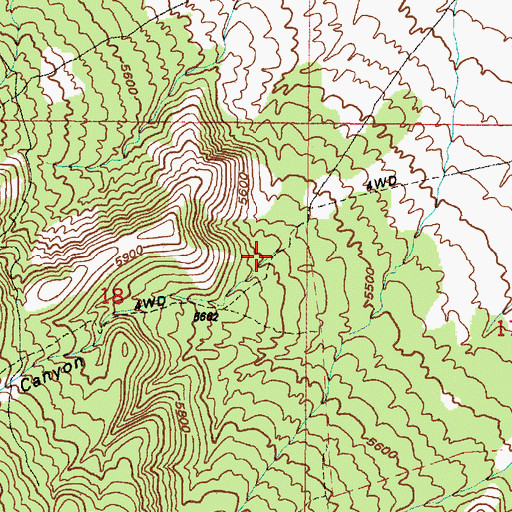 Topographic Map of Holdaway Canyon, UT