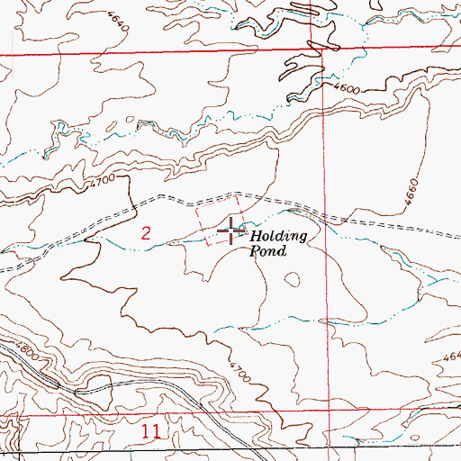 Topographic Map of Holding Pond, UT