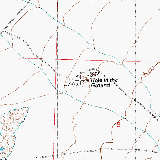 Topographic Map of Hole in the Ground, UT
