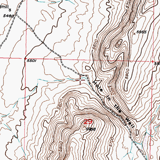 Topographic Map of Hole in the Wall, UT