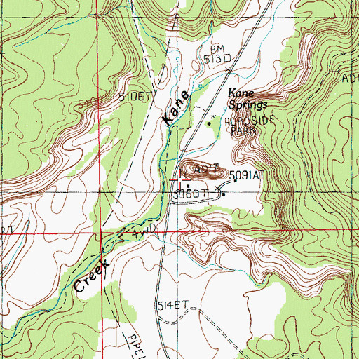 Topographic Map of Hole-in-the-Rock, UT