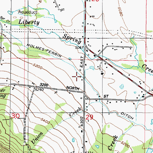 Topographic Map of Holmes-Ferrin Ditch, UT