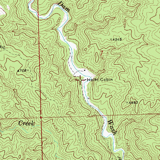 Topographic Map of Holts Cabin, UT