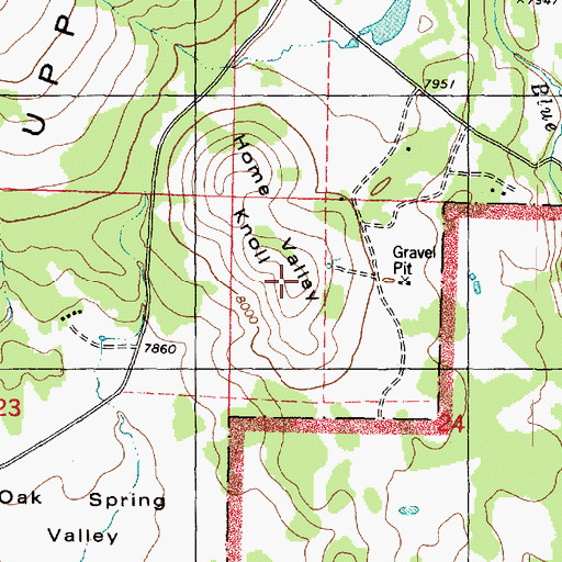 Topographic Map of Home Valley Knoll, UT