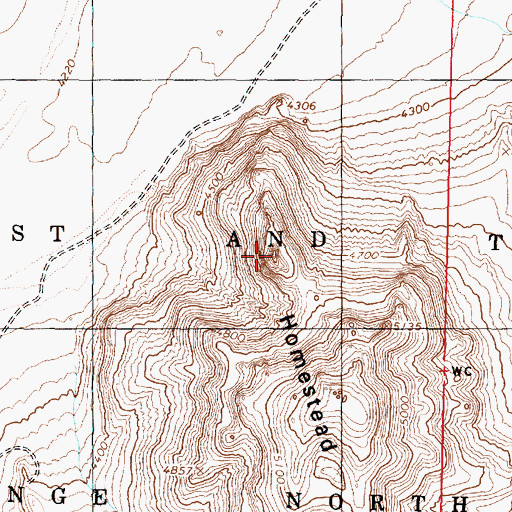 Topographic Map of Homestead Knoll, UT