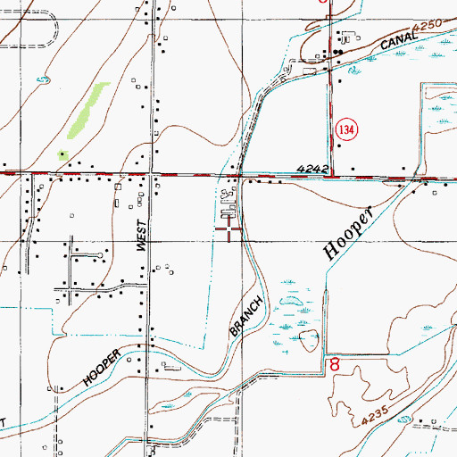 Topographic Map of Hooper Branch Canal, UT