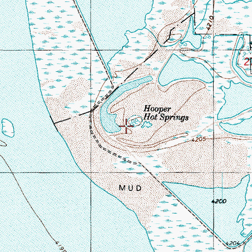 Topographic Map of Hooper Hot Springs, UT