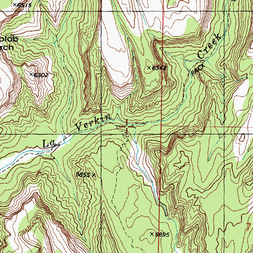 Topographic Map of Hop Valley, UT