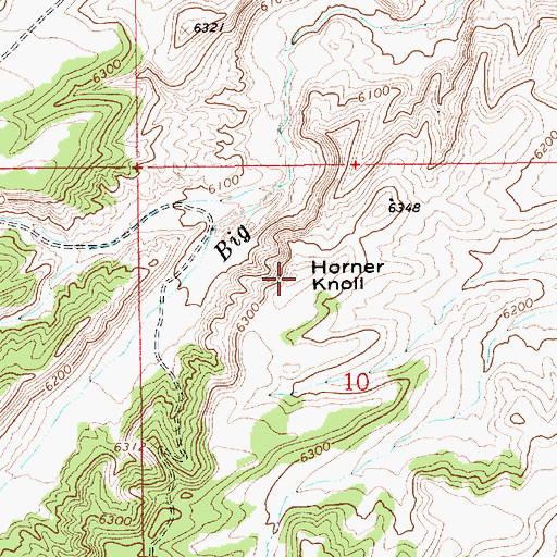 Topographic Map of Horner Knoll, UT