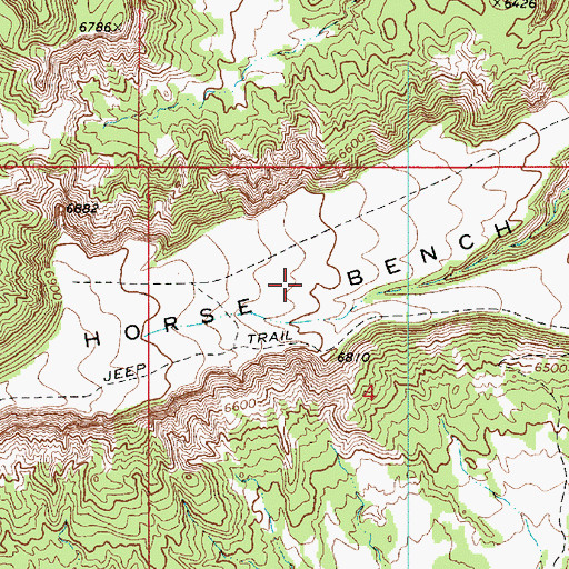 Topographic Map of Horse Bench, UT
