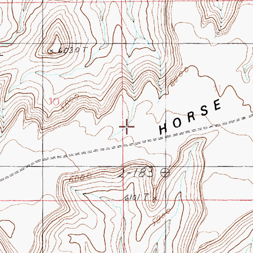 Topographic Map of Horse Bench, UT