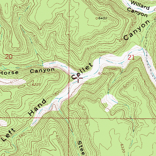 Topographic Map of Horse Canyon, UT