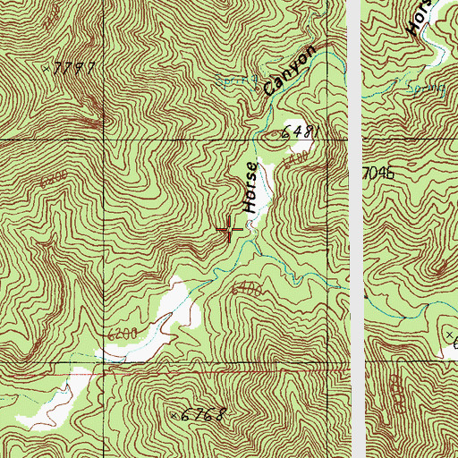 Topographic Map of Horse Canyon, UT