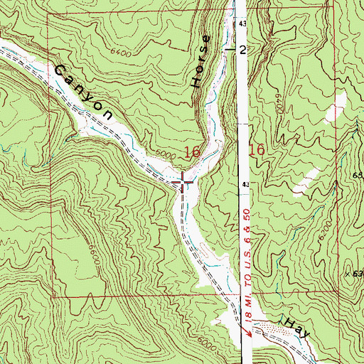 Topographic Map of Horse Canyon, UT