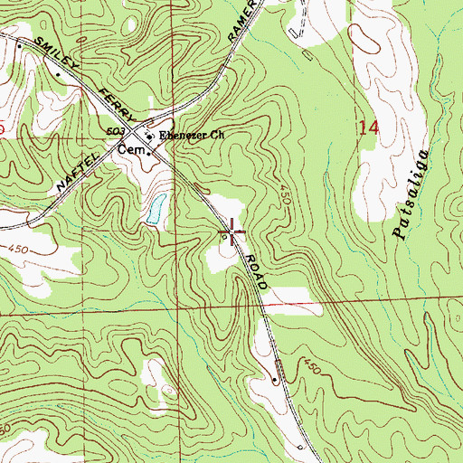 Topographic Map of Stoddard (historical), AL