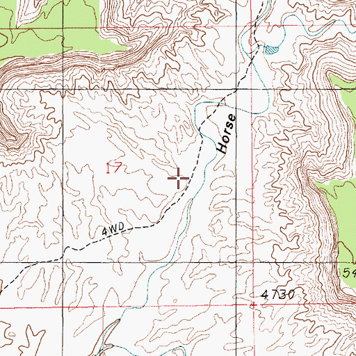 Topographic Map of Horse Canyon, UT