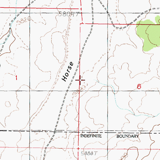 Topographic Map of Horse Flat, UT