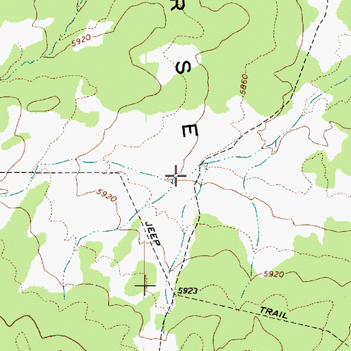 Topographic Map of Horse Flat, UT