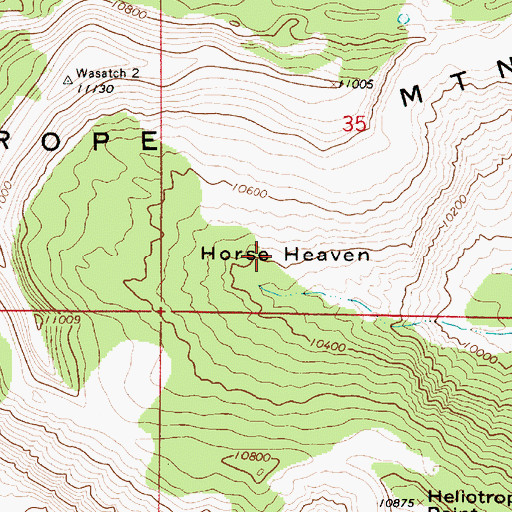 Topographic Map of Horse Heaven, UT