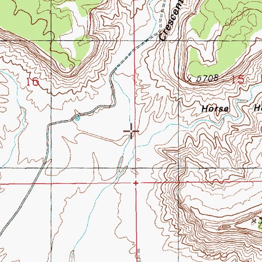 Topographic Map of Horse Heaven, UT