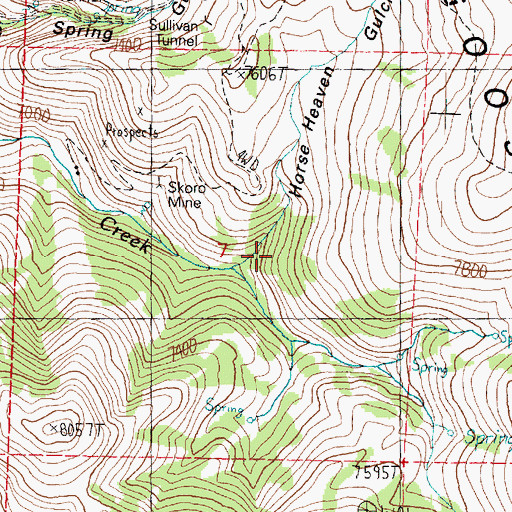 Topographic Map of Horse Heaven Gulch, UT