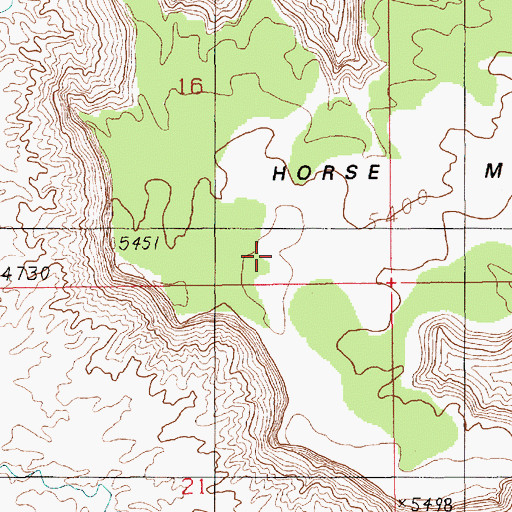 Topographic Map of Horse Mesa, UT