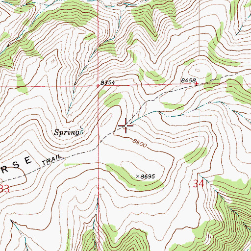 Topographic Map of Horse Ridge, UT