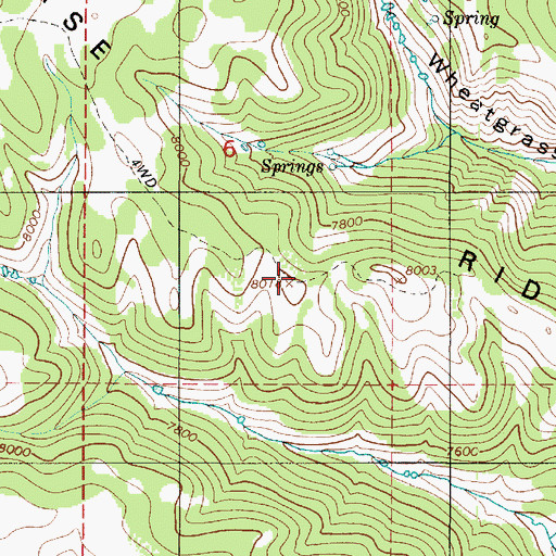 Topographic Map of Horse Ridge, UT