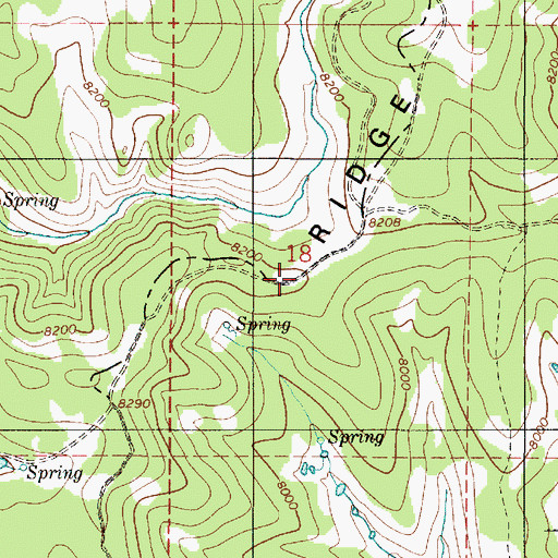 Topographic Map of Horse Ridge, UT