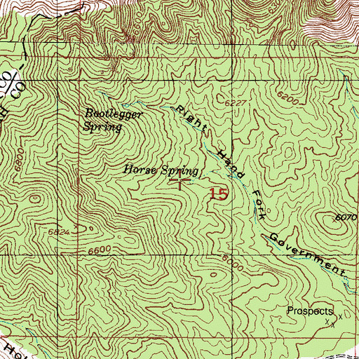 Topographic Map of Horse Spring, UT