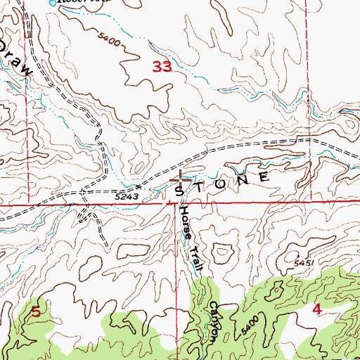 Topographic Map of Horse Trail Canyon, UT