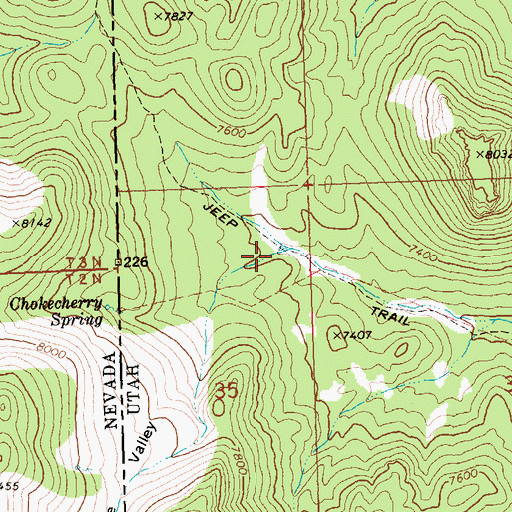 Topographic Map of Horse Valley, UT