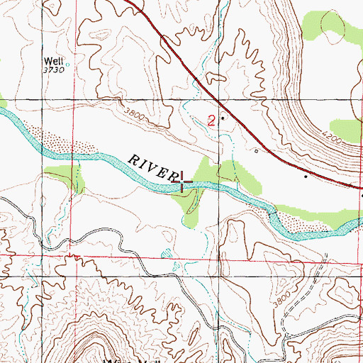Topographic Map of Horse Valley Wash, UT