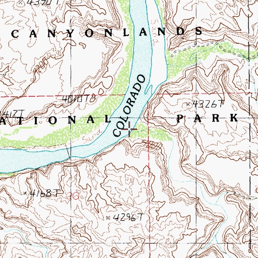 Topographic Map of Horsethief Canyon, UT