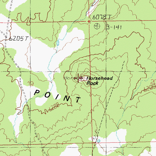 Topographic Map of Horsehead Rock, UT