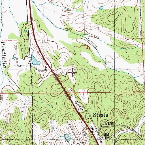 Topographic Map of Strata School (historical), AL