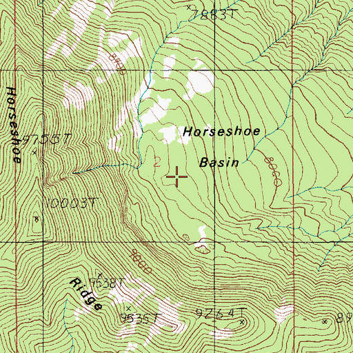 Topographic Map of Horseshoe Basin, UT