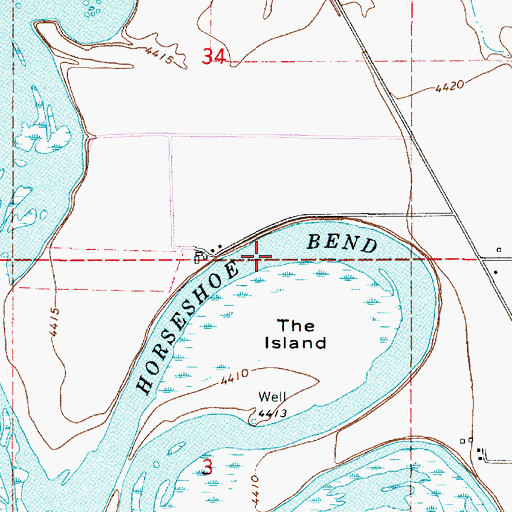 Topographic Map of Horseshoe Bend, UT